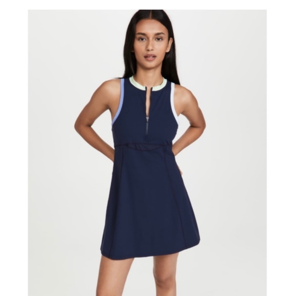 Sweaty Betty Workout Dress Power Half Zip w/Shorts Navy Blue Size XS